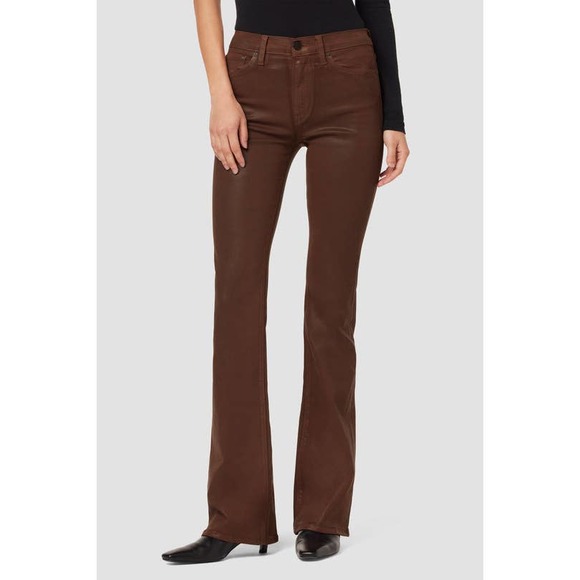 Hudson Barbara High-Rise Bootcut Jeans Coated Tortoise Shell Size 32 NWT